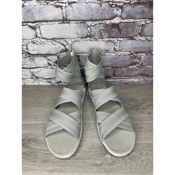 Sorel Out ‘N About Plus Light Grey Textile Spandex Strap Sandals Women 12M US/43 - Picture 15 of 16